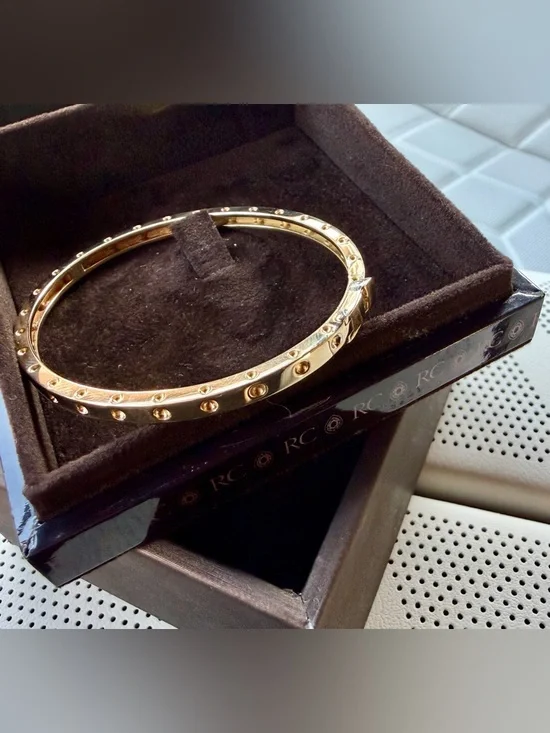 Roberto Coin Symphony Pois Moi Oval Bracelet 18k Yellow Gold (Retails $6600) - Picture 2 of 16